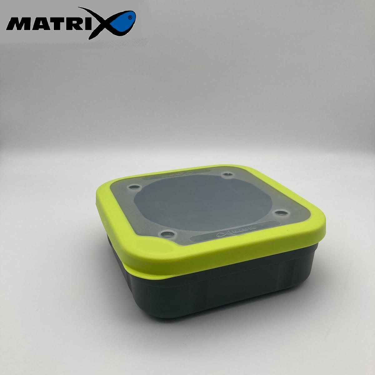 MATRIX Bait Boxes Grey/Lime 2.2pt Solid Top