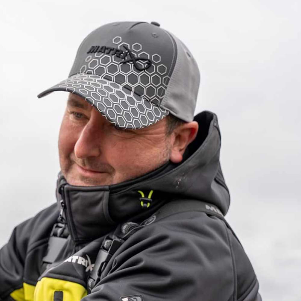 MATRIX Hex Print Baseball Cap Grey