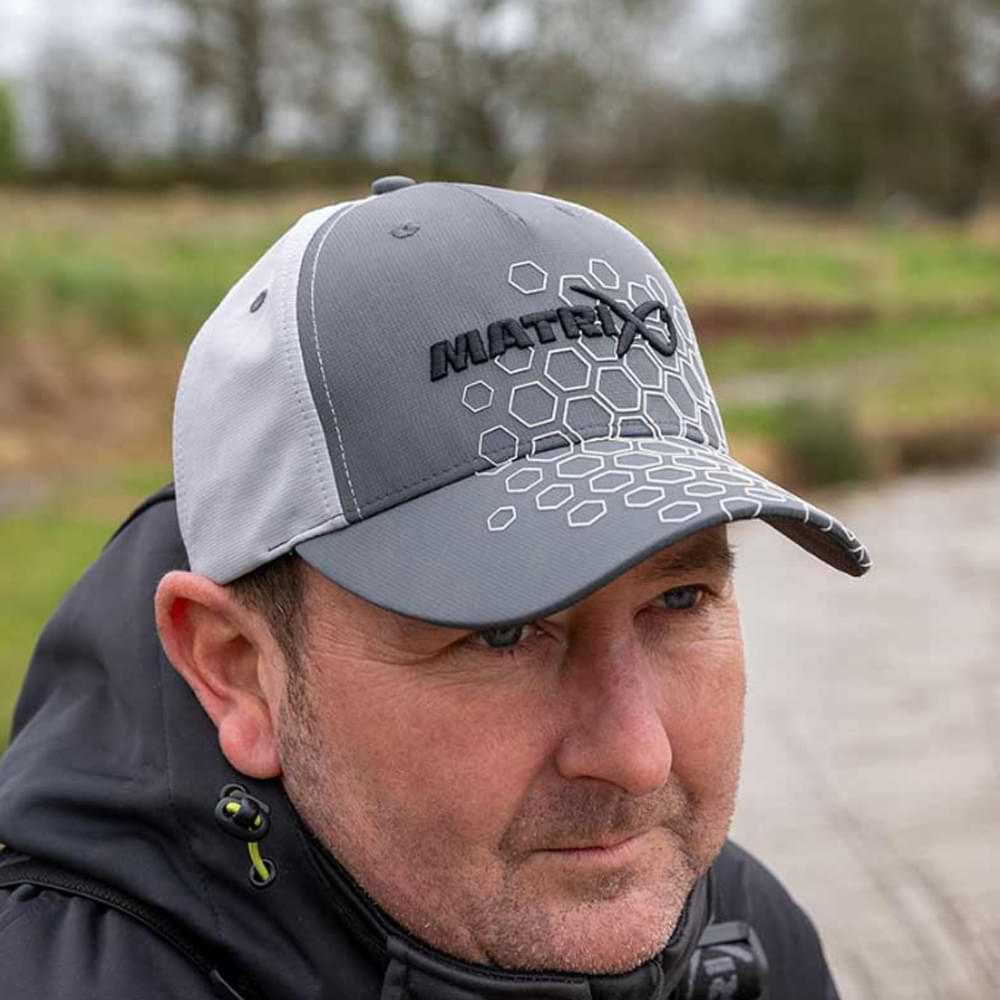 MATRIX Hex Print Baseball Cap Grey