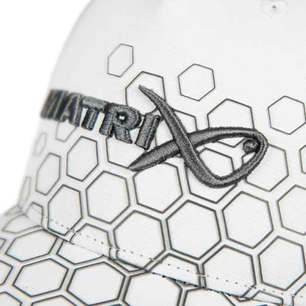 MATRIX Hex Print Baseball Cap White