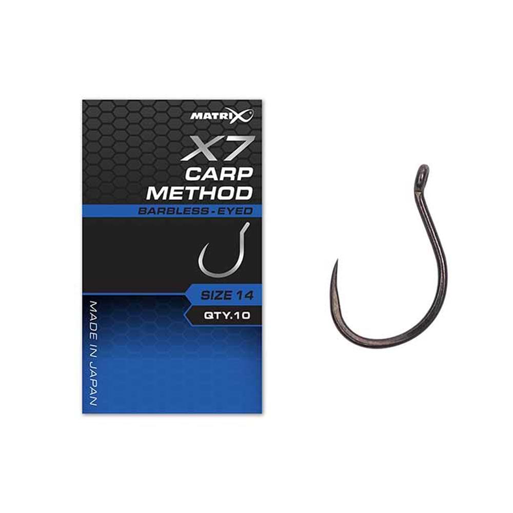 MATRIX X7 Carp method Barbless Eyed
