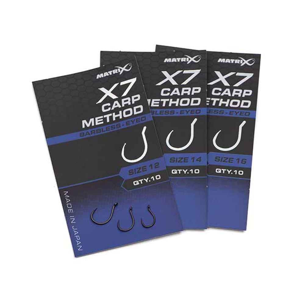 MATRIX X7 Carp method Barbless Eyed
