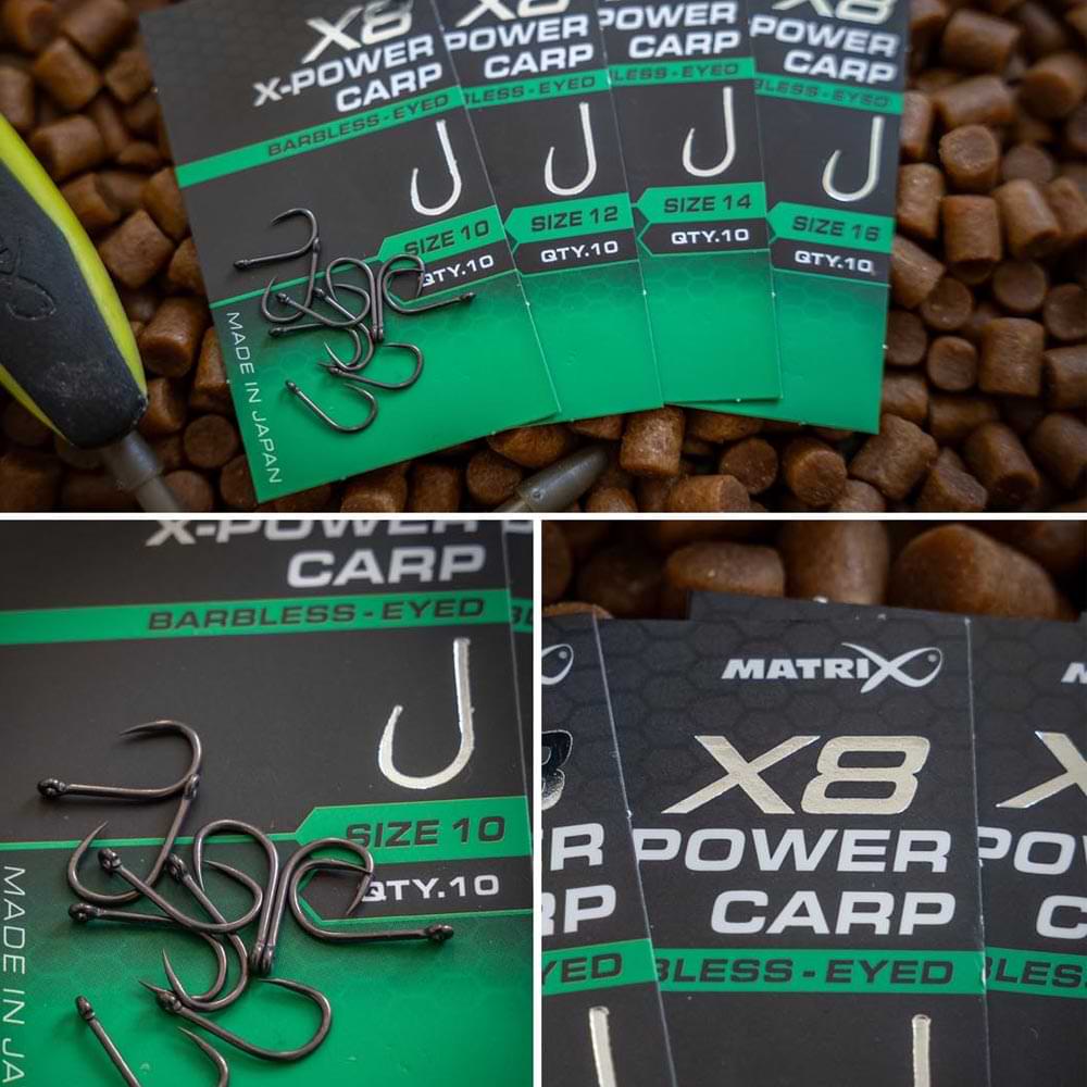 MATRIX X8 X-Power Carp Barbless Eyed