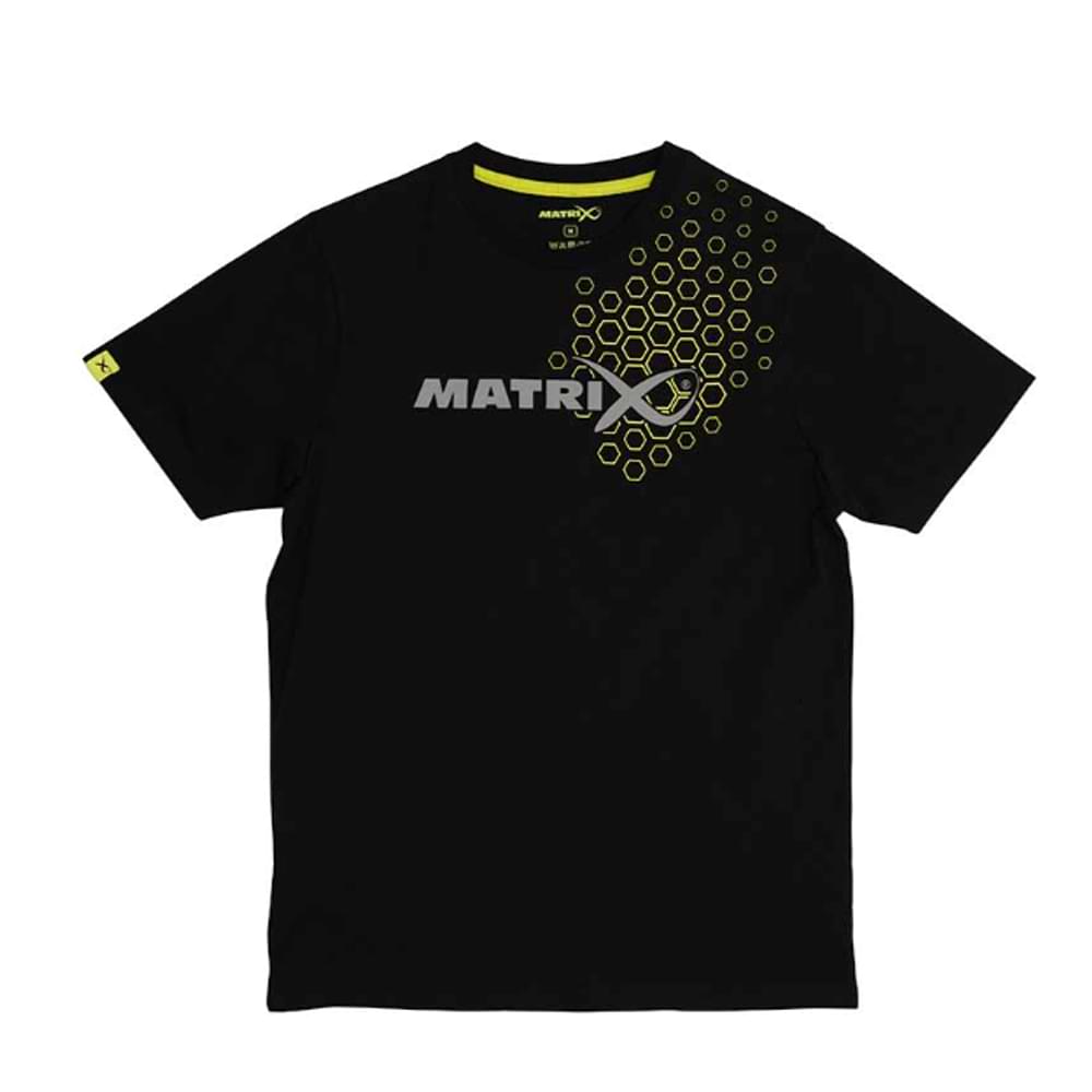 MATRIX Hex Print T-Shirt Black