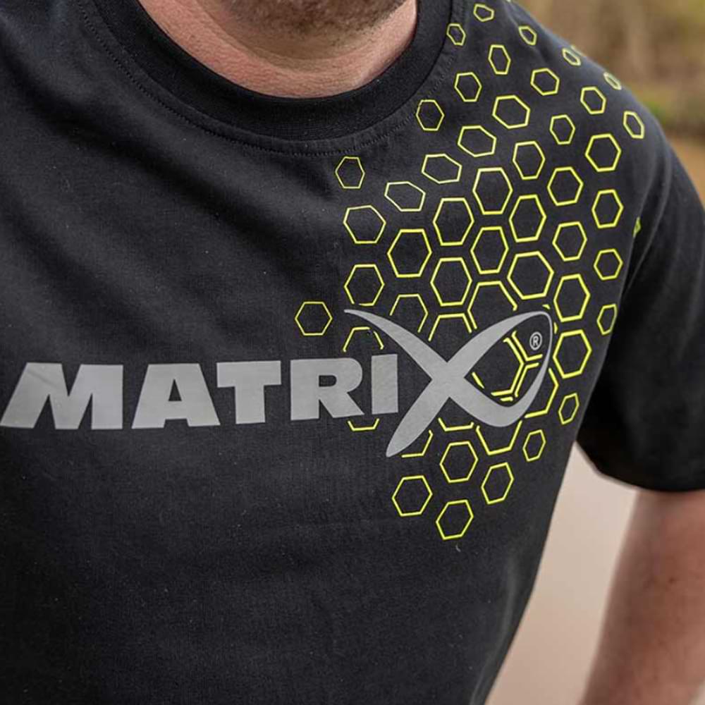 MATRIX Hex Print T-Shirt Black