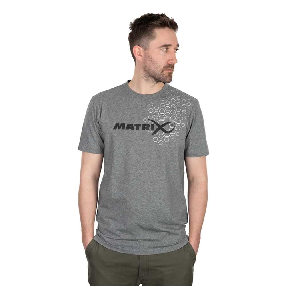 MATRIX Hex Print T-Shirt Grey