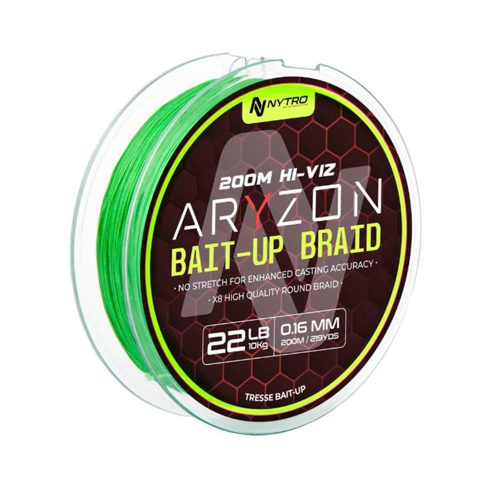NYTRO Aryzon Hiviz Bait Up Braid 0.16mm 200m
