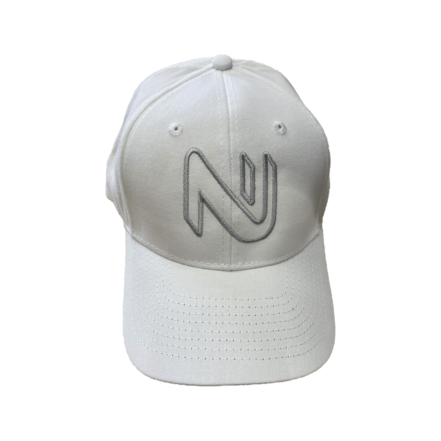 NUFISH Cap White Logo Outline