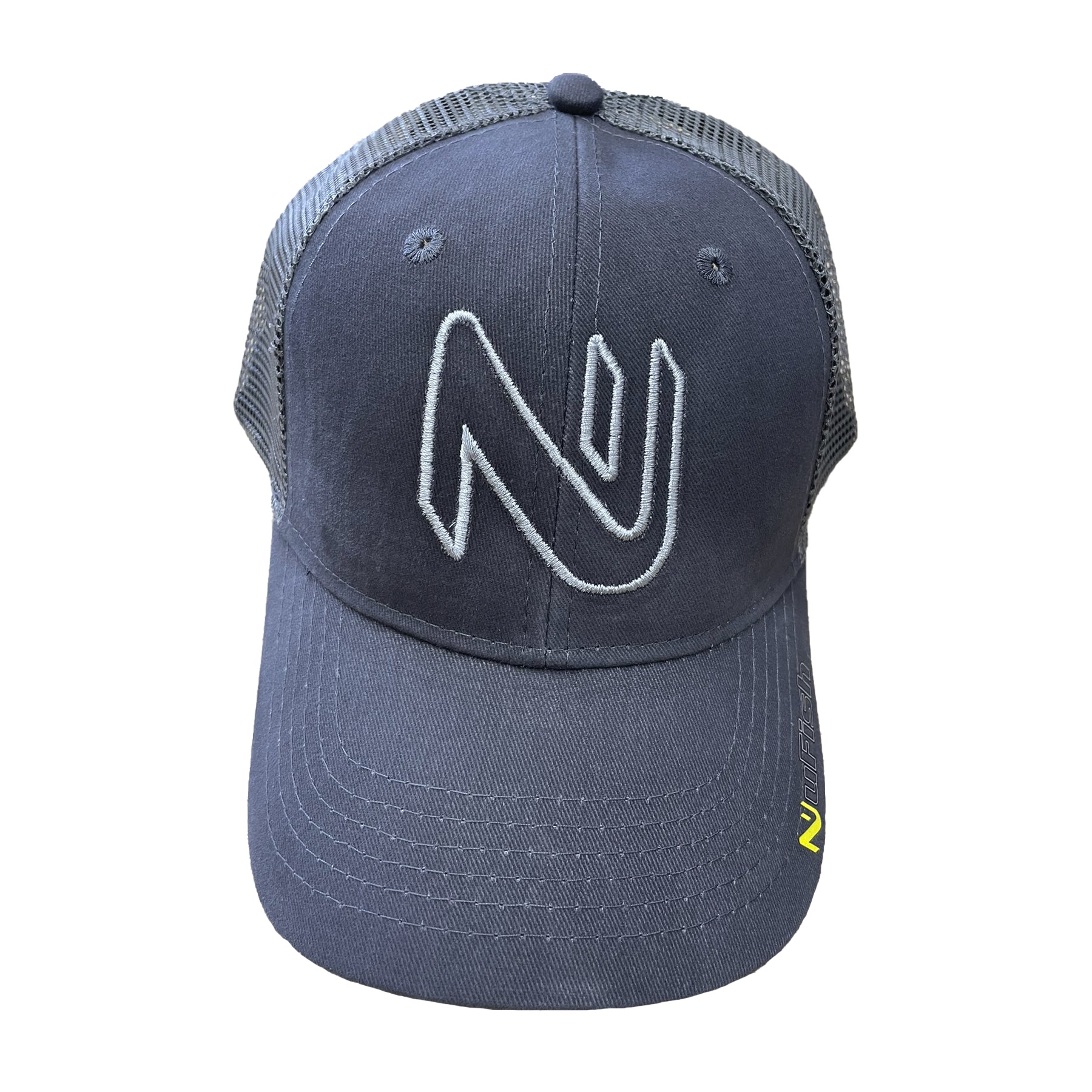 NUFISH Cap Grey Logo Outline