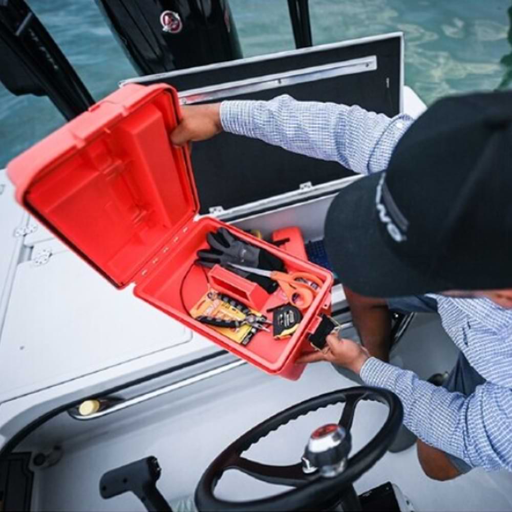 PLANO Marine Emergency Supply Box Deep Orange