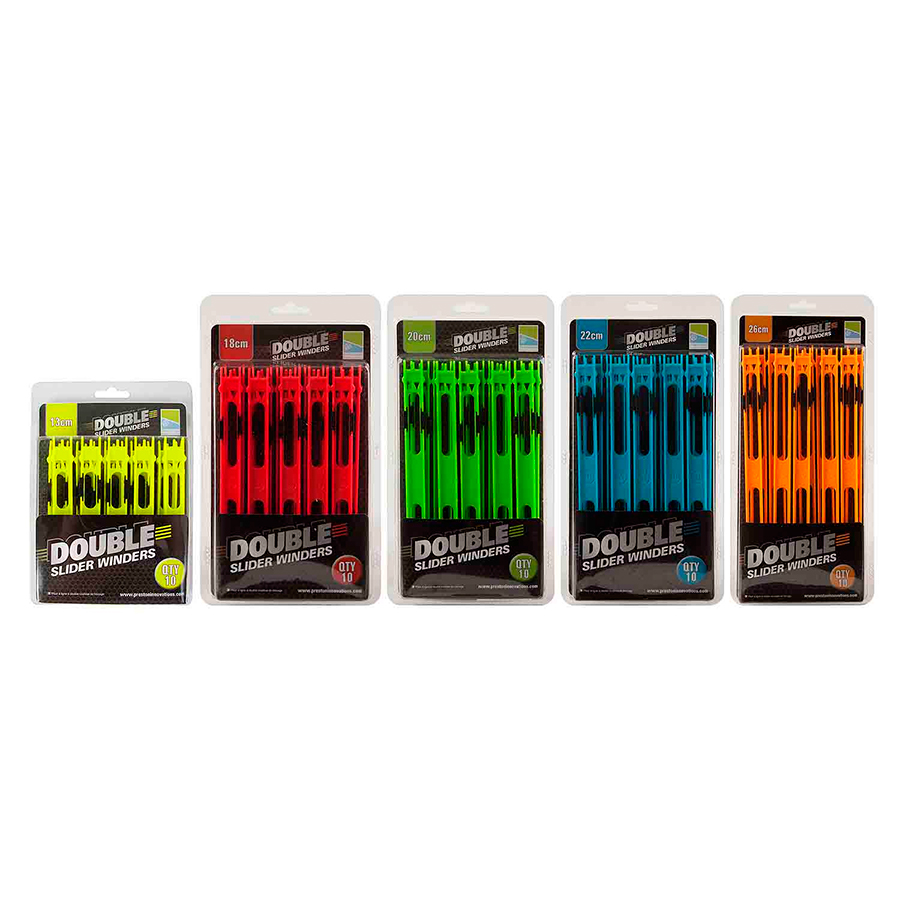 PRESTON Double Slider WInders 18cm Red