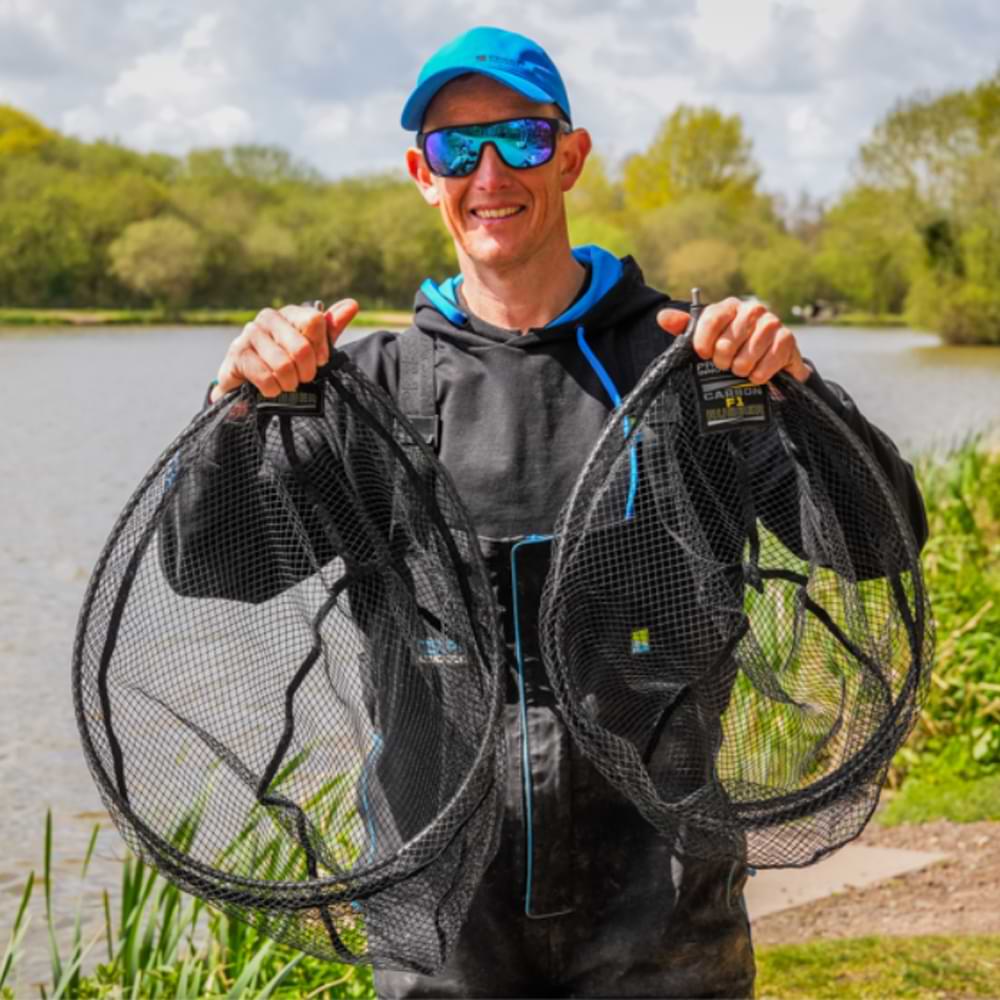 PRESTON Carbon F1 Latex Landing Net 16"