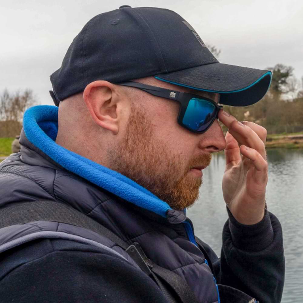 PRESTON Inception Wrap Sunglasses - Ice Blue Lens