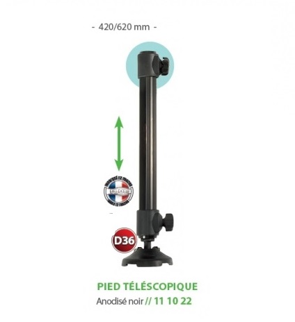 RIVE OPEN D36 Leg Telescopic Black 420/620mm