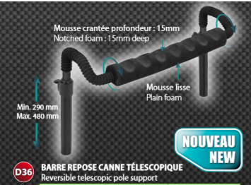 RIVE Pole Support D36 Telescopique New 2020