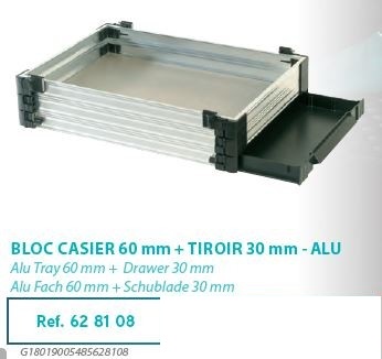 RIVE Tray 30mm + Drawer 30mm Unit - Alu