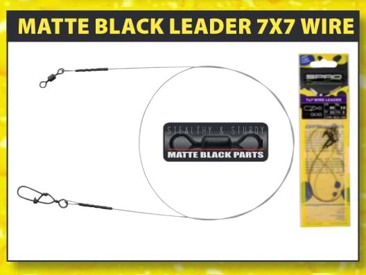 SPRO Matte Black Leader 7x7 Wire 0.45mm