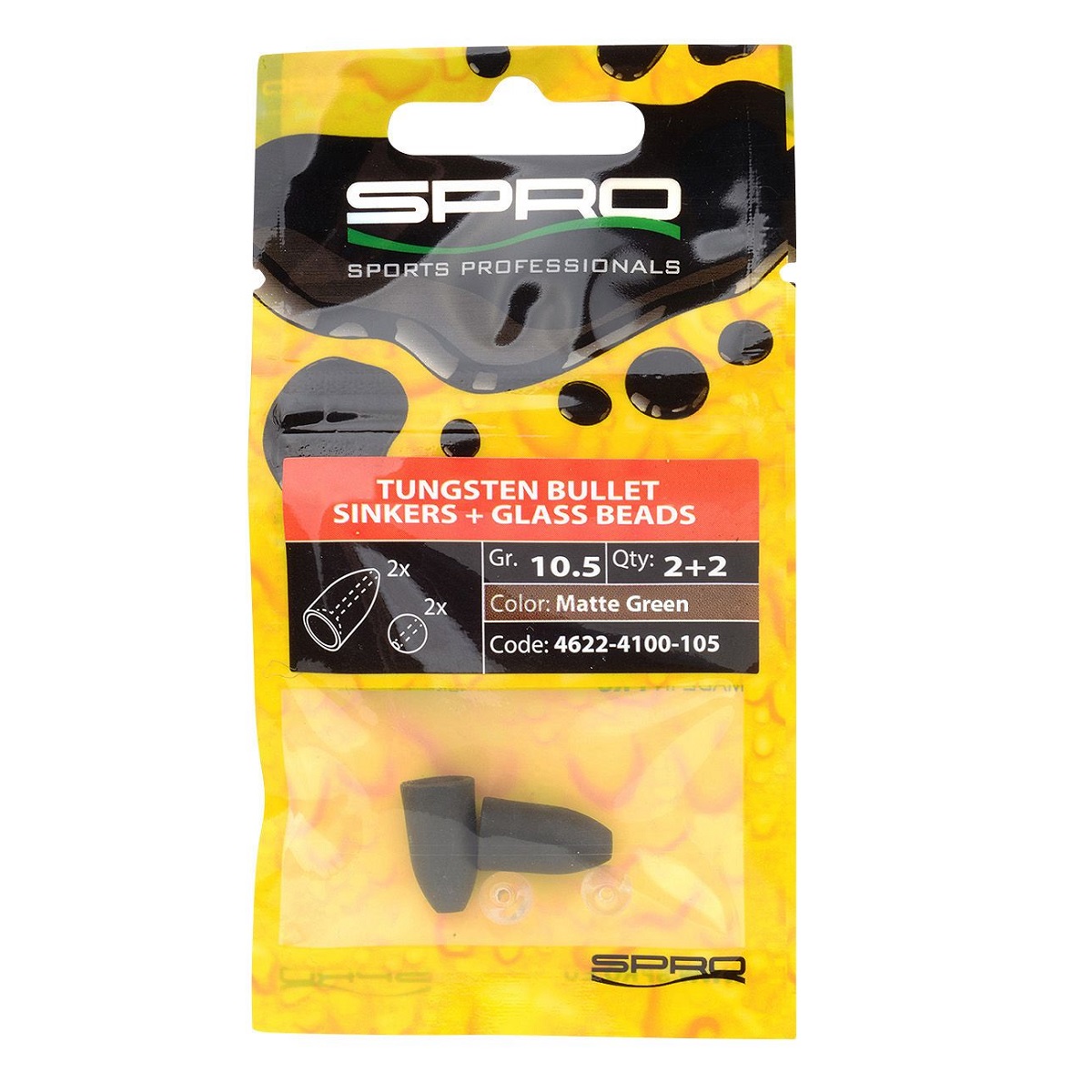 SPRO Tungsten Bullet Sinkers Matte Green