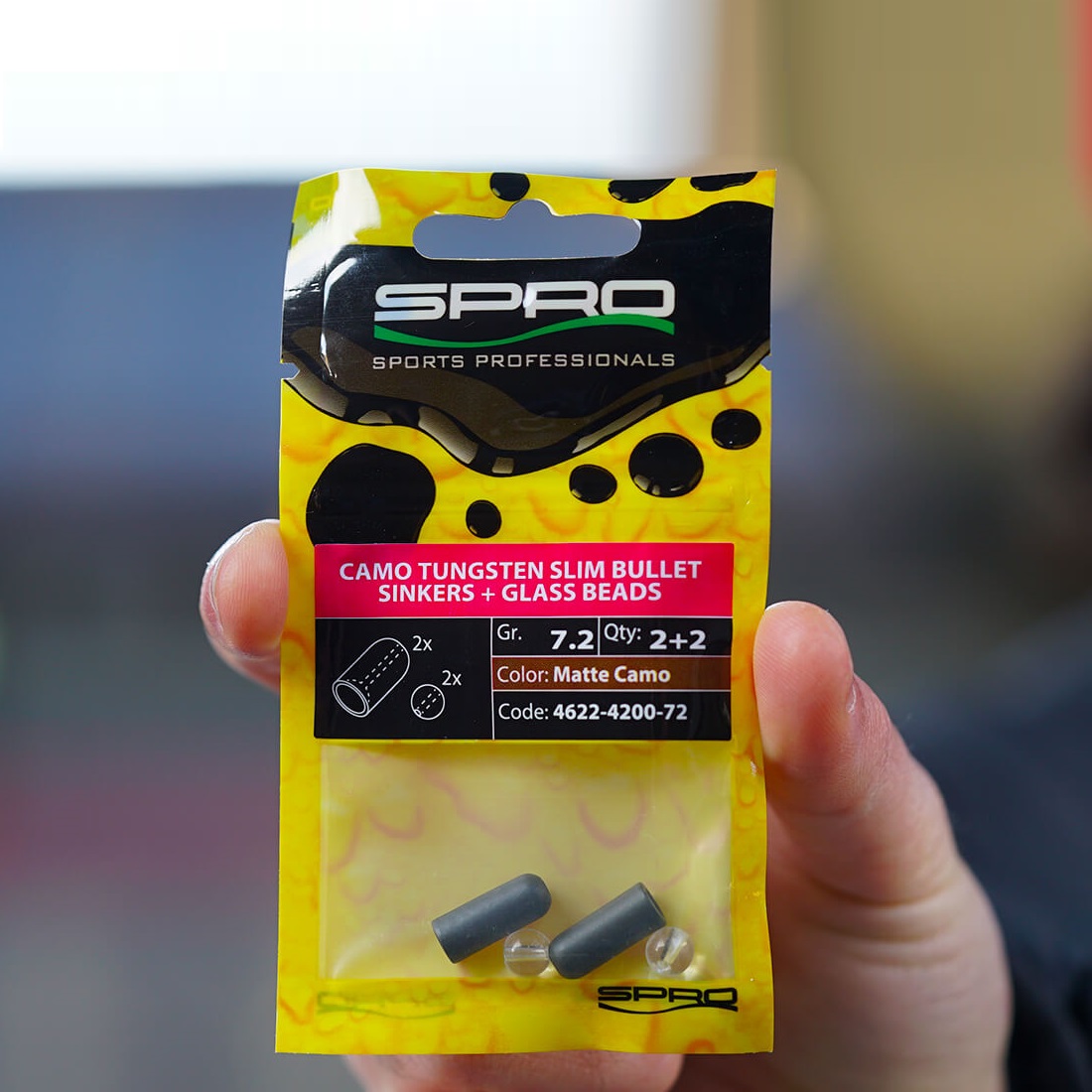 SPRO Tungsten Slim Bullet Sinkers Matte Green