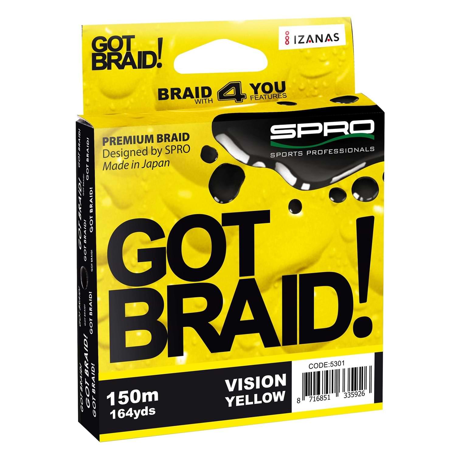 SPRO Got Braid - Yellow