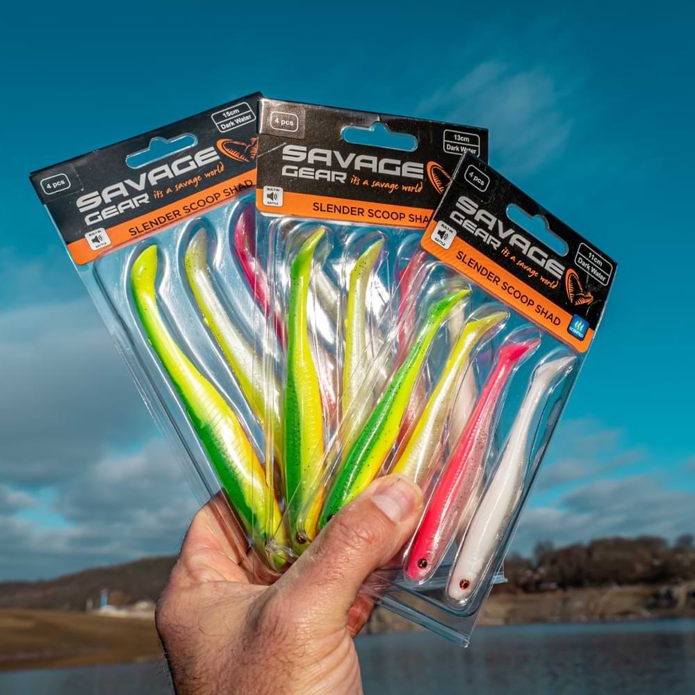 SAVAGE GEAR Slender Scoop Shad 11cm 7g Dark Water Mix 4pcs