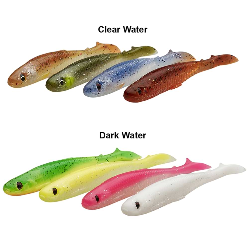 SAVAGE GEAR Slender Scoop Shad 11cm 7g Clear Water Mix 4pcs