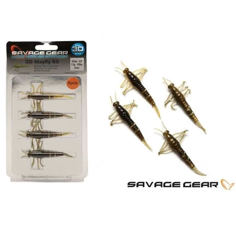 SAVAGE GEAR LB 3D PVC Mayfly 50mm 8pcs