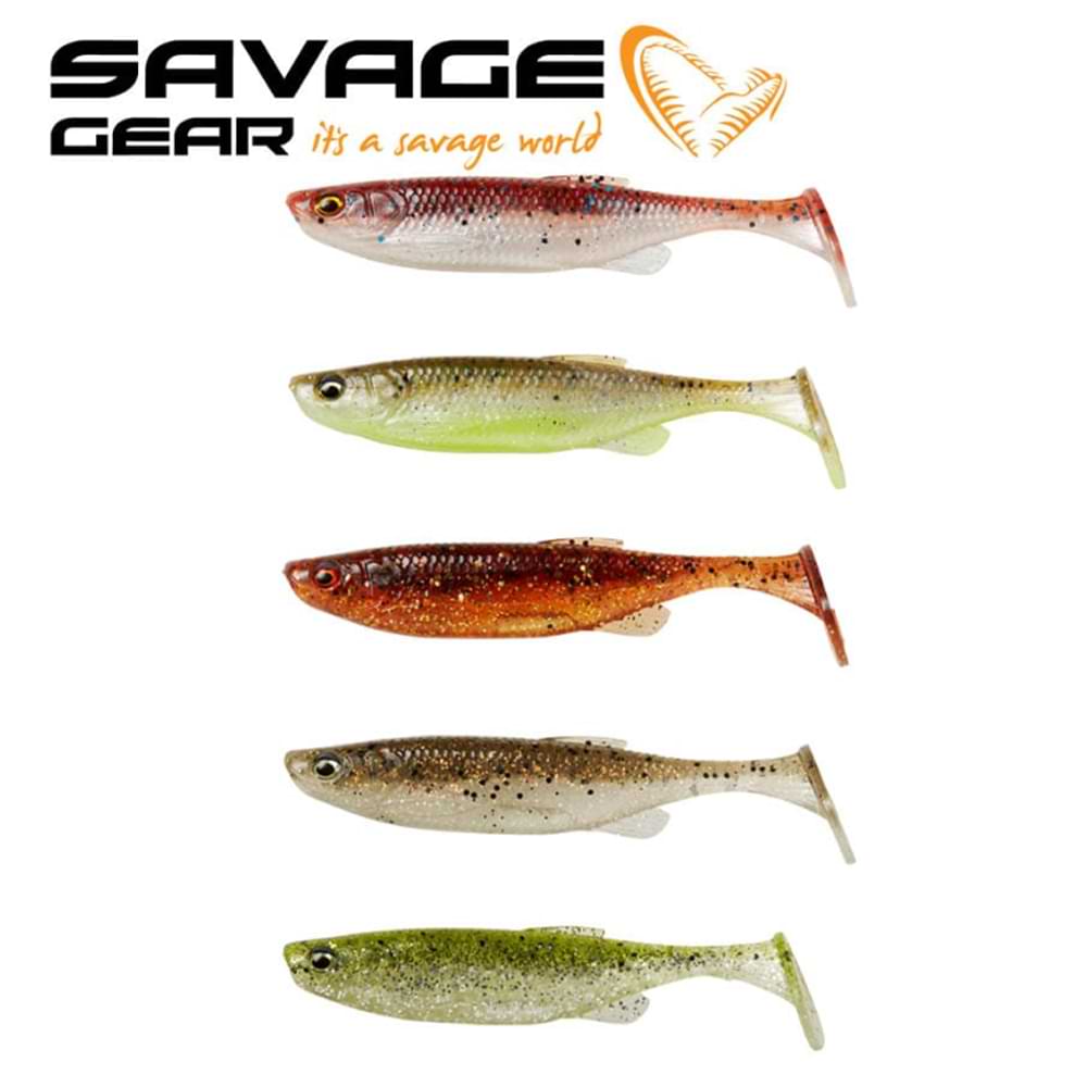 SAVAGE GEAR Fat Minnow T-Tail 13cm 20g Clear Water Mix 5pcs