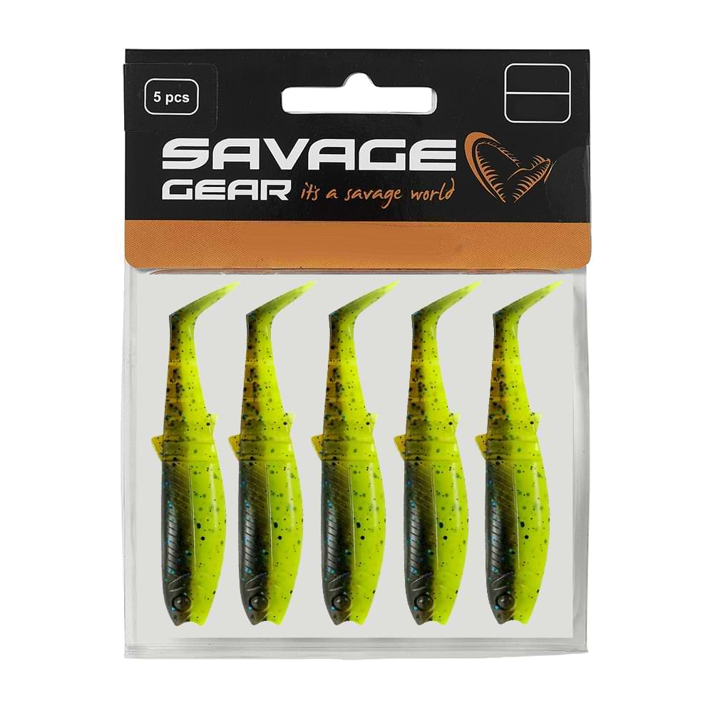 SAVAGE GEAR Cannibal Shad 10cm 9g Chartreuse Pumpkin 5pcs