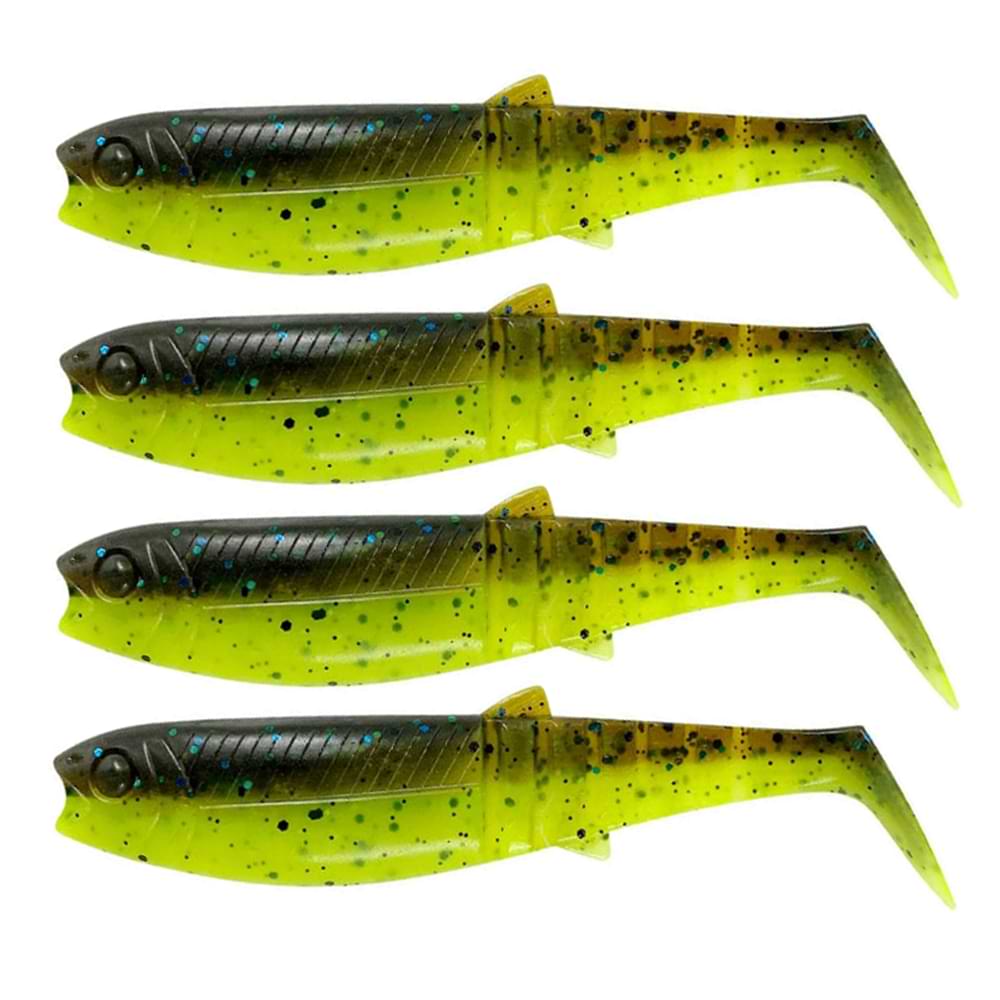SAVAGE GEAR Cannibal Shad 12.5cm 20g Chartreuse Pumpkin 4pcs