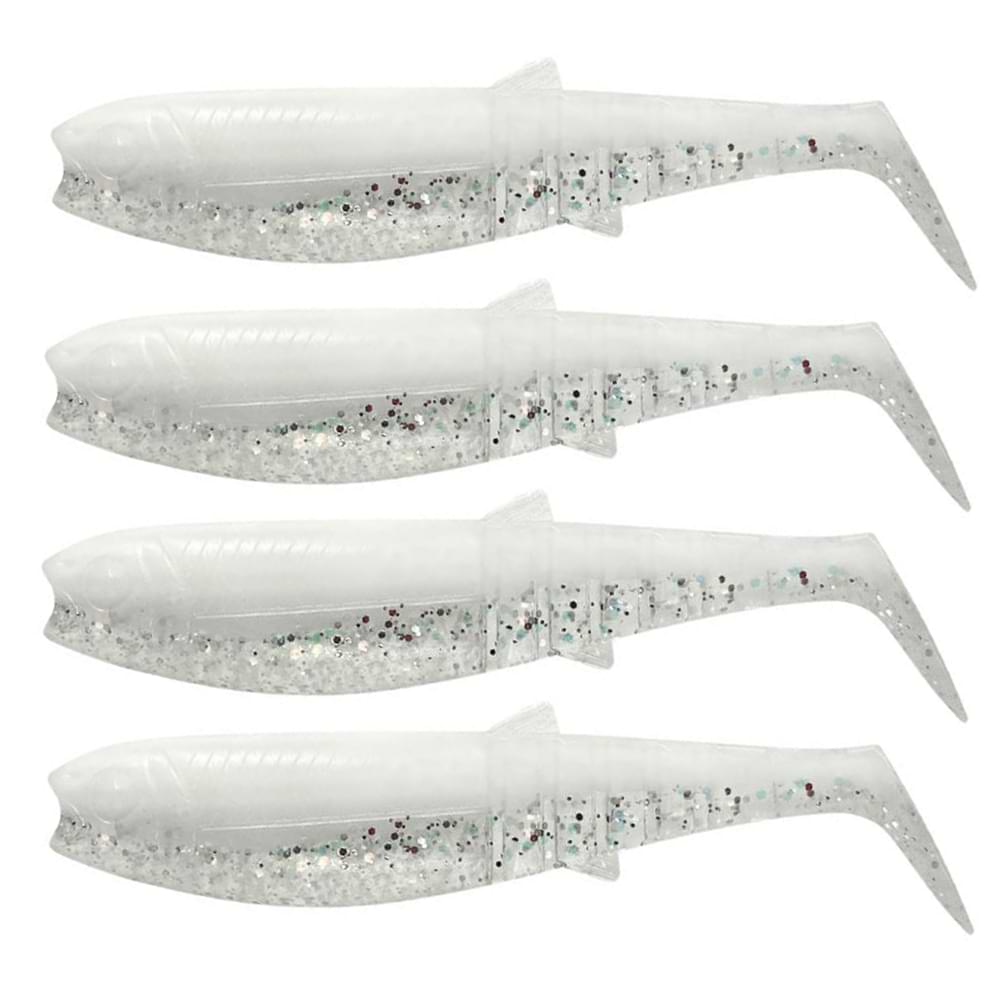 SAVAGE GEAR Cannibal Shad 12.5cm 20g White Flash 4pcs