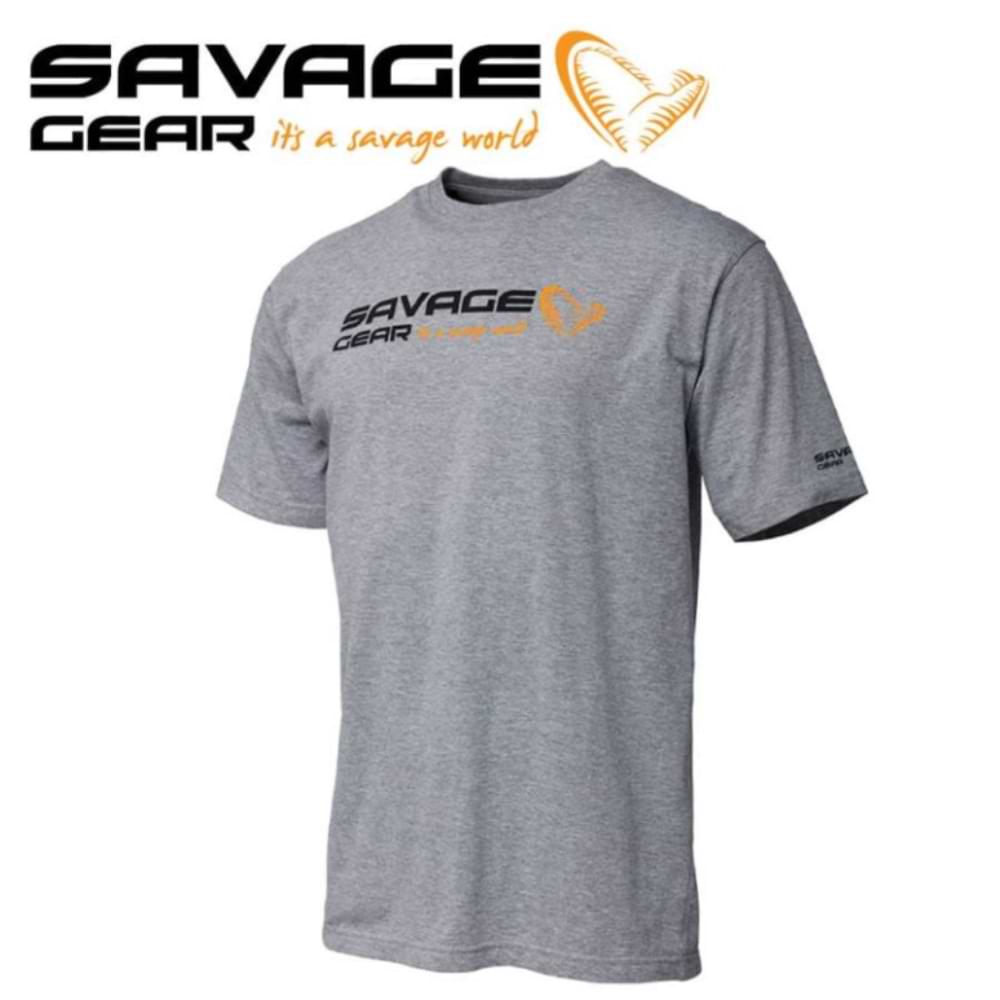 SAVAGE GEAR Signature Logo T-Shirt - Grey Melange