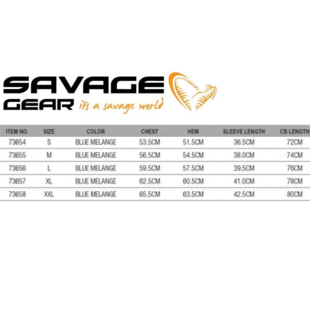 SAVAGE GEAR Signature Logo T-Shirt - Blue Melange