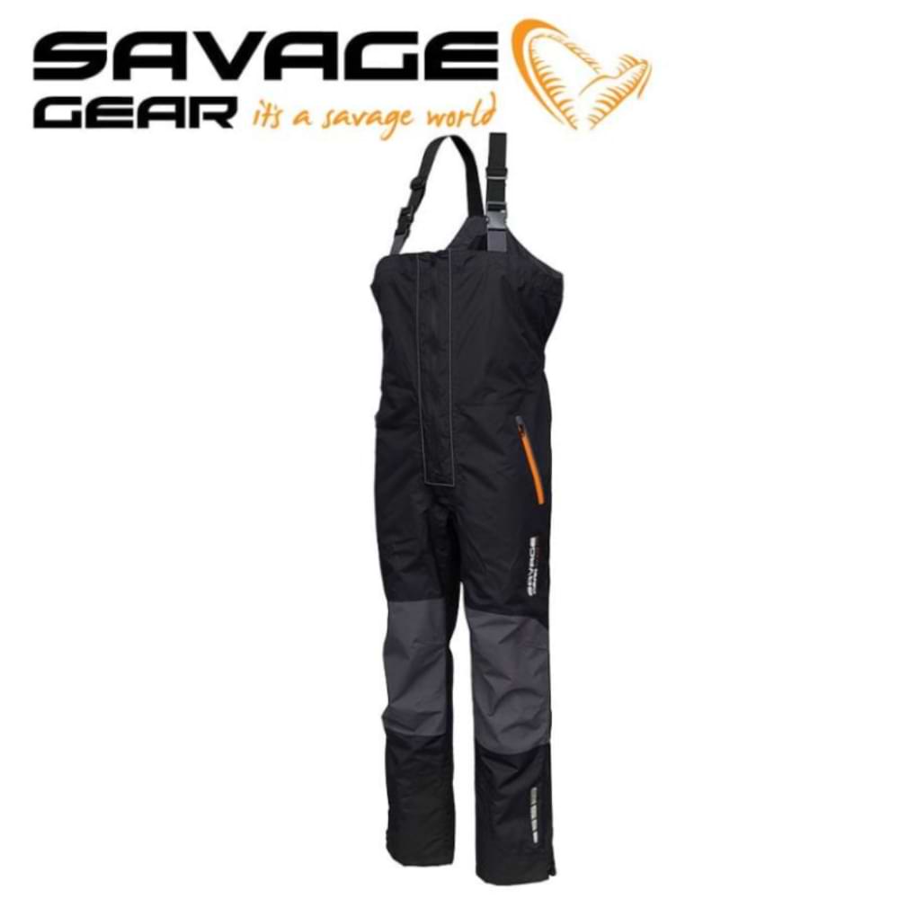 SAVAGE GEAR WP Performance Bib and Brace - Black and Grey