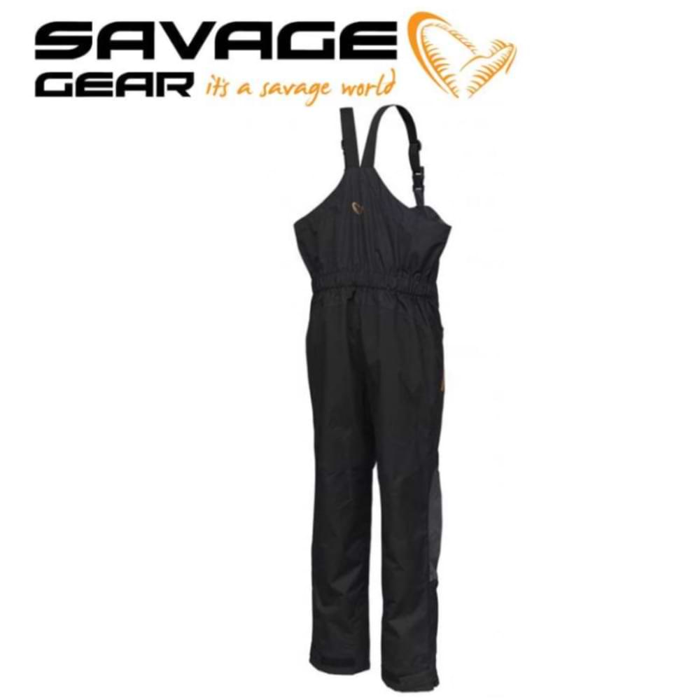 SAVAGE GEAR WP Performance Bib and Brace - Black and Grey