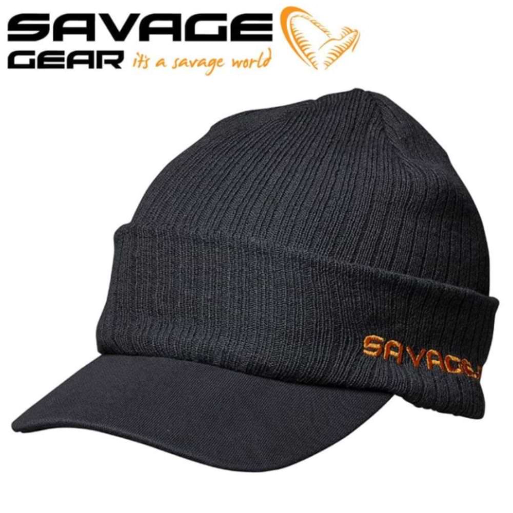 SAVAGE GEAR Peak Beanie One Size - Rock Grey