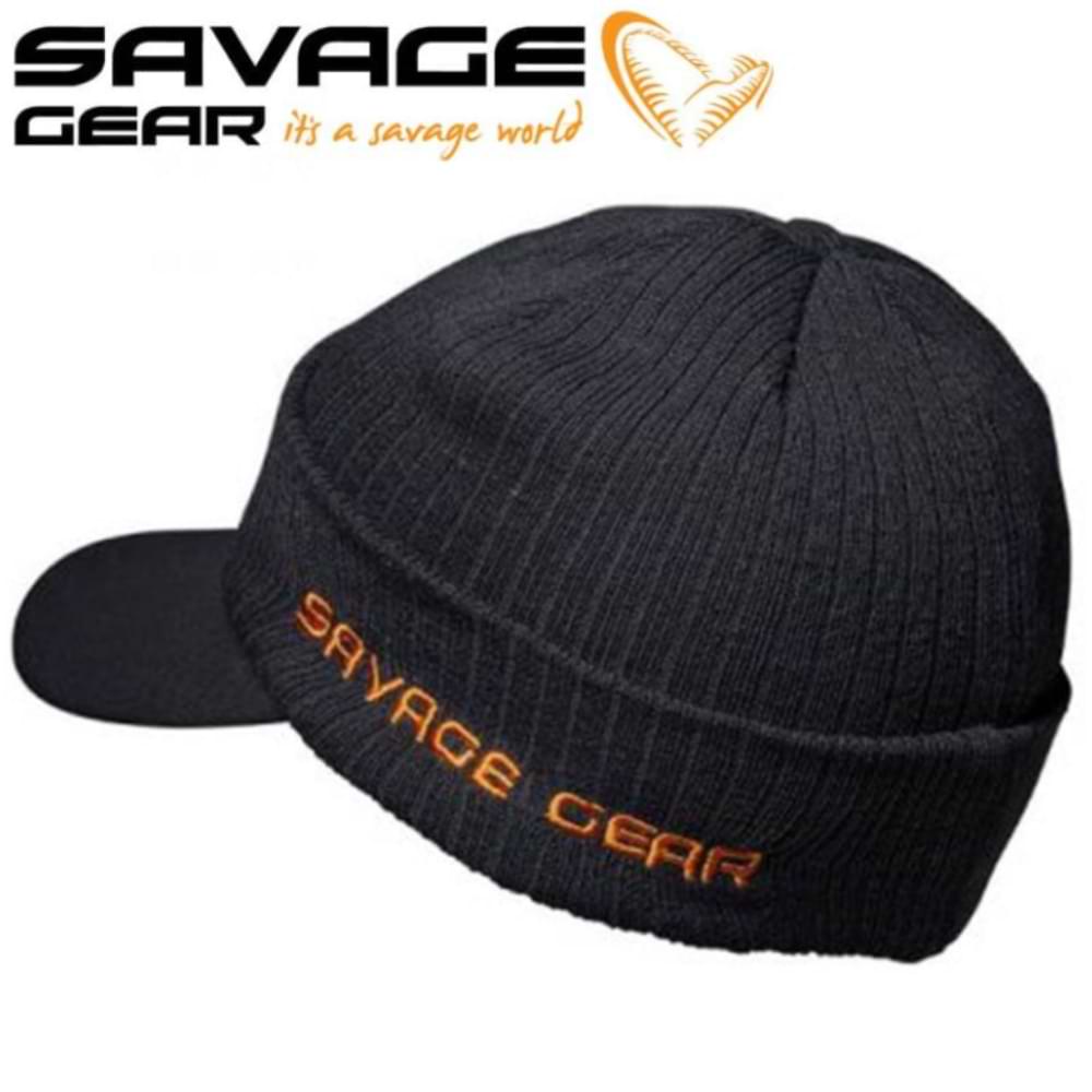 SAVAGE GEAR Peak Beanie One Size - Rock Grey