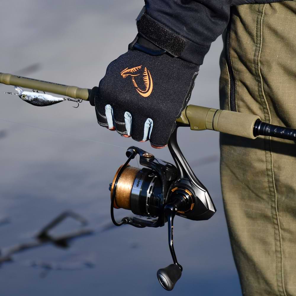 SAVAGE GEAR Neoprene Half Finger Black