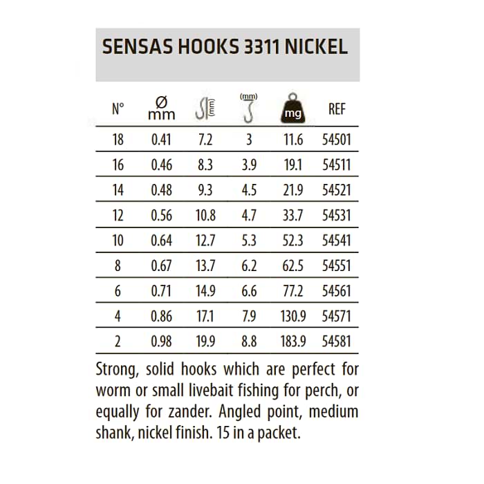 SENSAS Hooks 3311 NI