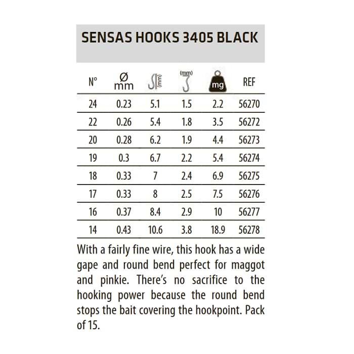 SENSAS Hooks 3405 Black