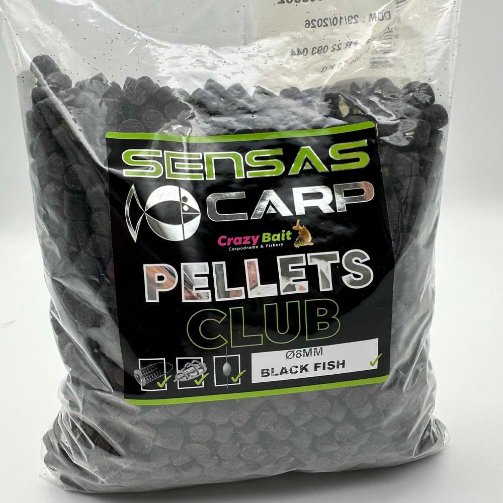 SENSAS Pellet Club Black Fish 8mm 1kg