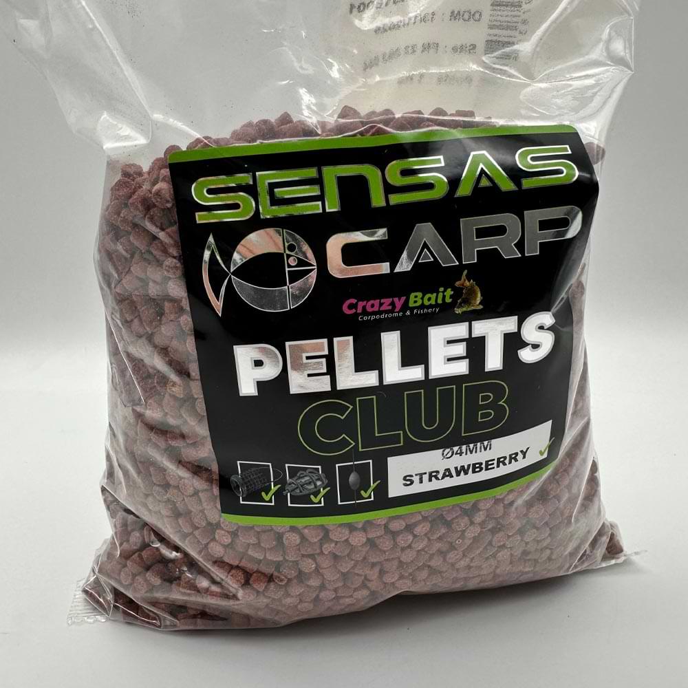 SENSAS Pellet Club Strawberry 4mm 1kg