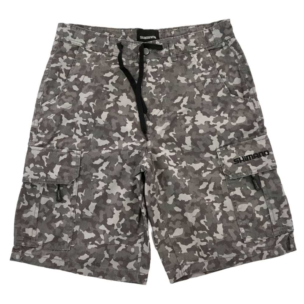 SHIMANO Cargo Shorts Grey Camo