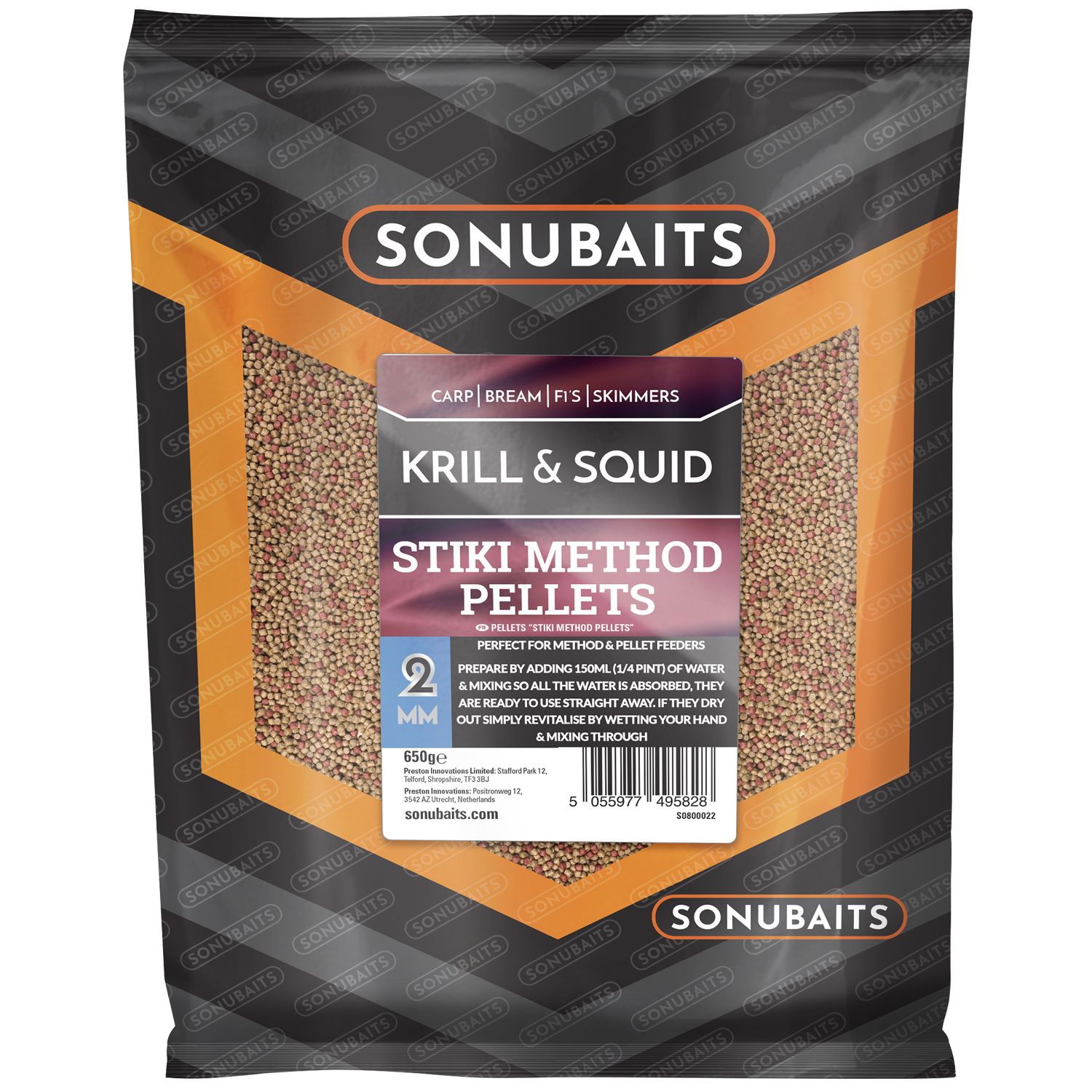 SONUBAITS Stiki Krill and Squid Method Pellets 2mm