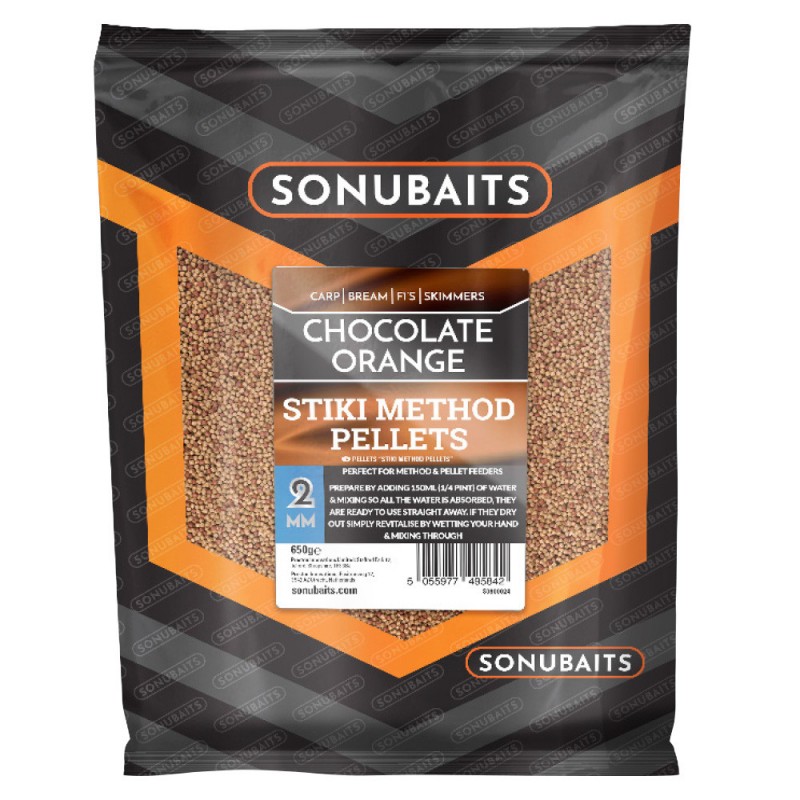 SONUBAITS Stiki Chocolate Orange Method Pellets 2mm