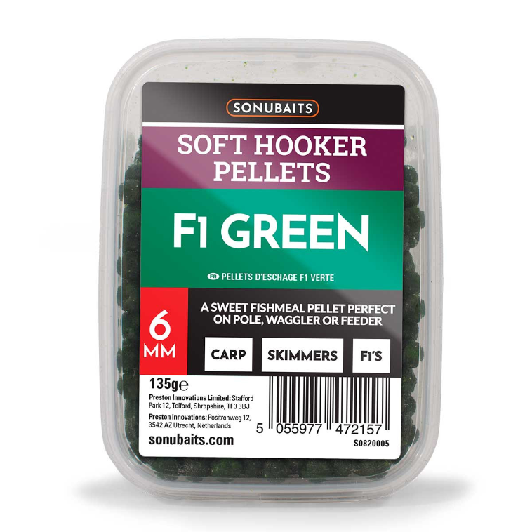 SONUBAITS Soft Hooker Pellets - F1 Green