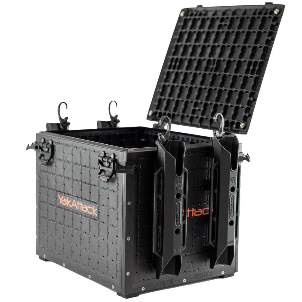 YAKATTACK BlackPak Pro Kayak Fishing Crate 13x16 - Black