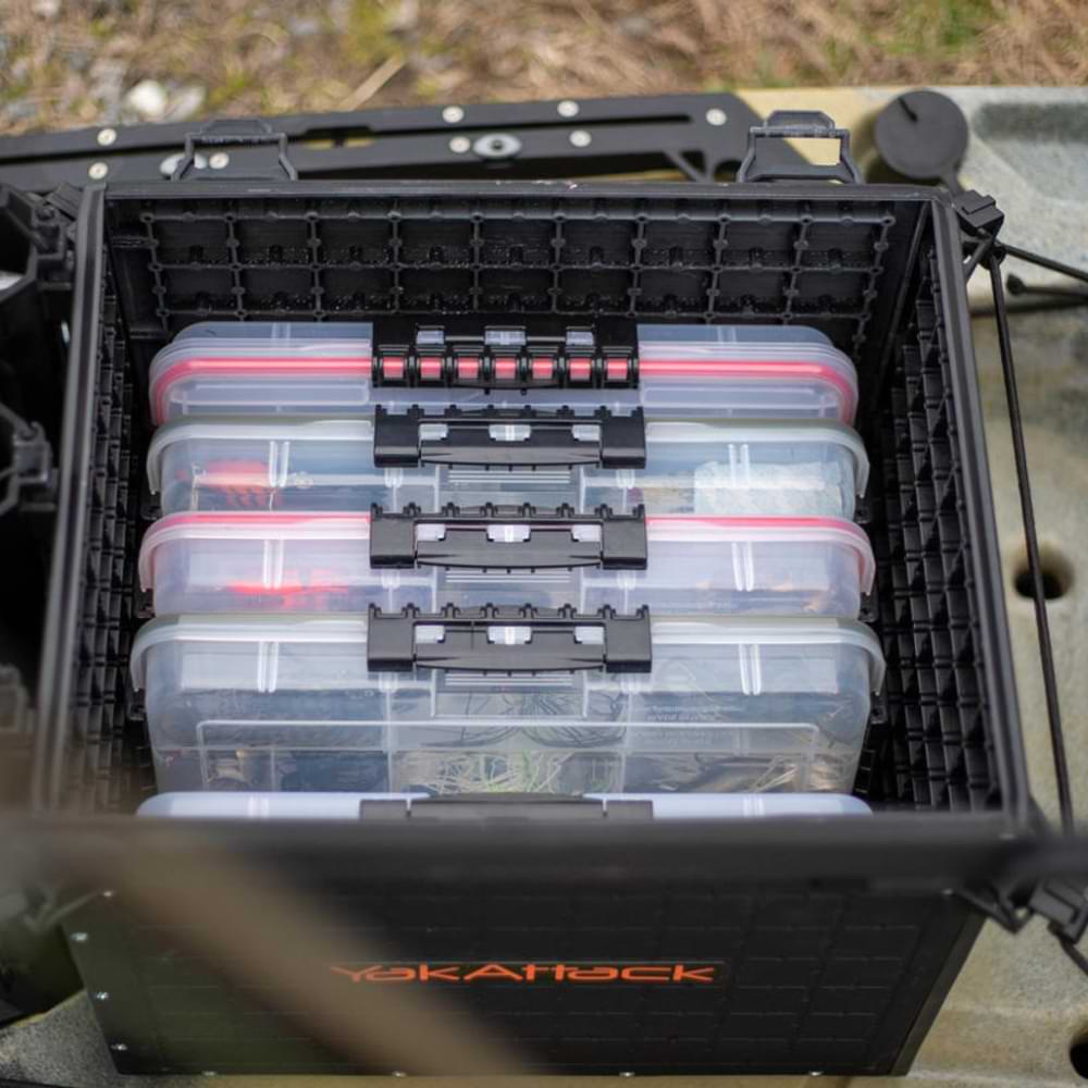 YAKATTACK BlackPak Pro Kayak Fishing Crate 13x16 - Black