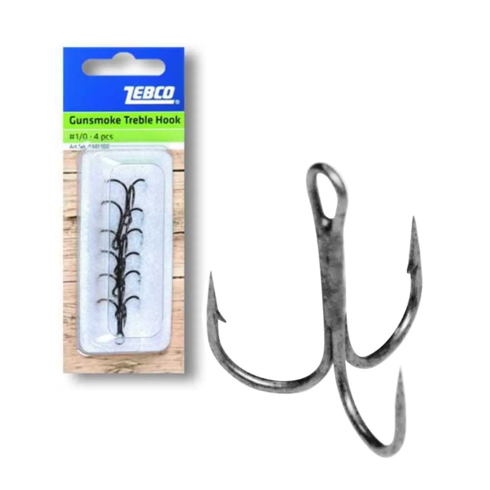 ZEBCO Topic Treble Hook Gunsmoke